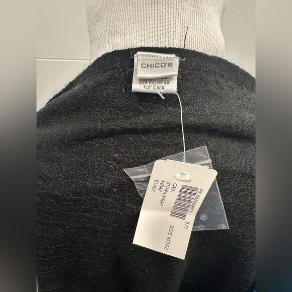 NWT Chico’s Black sequin Shawl Wrap scarf - Picture 7 of 7